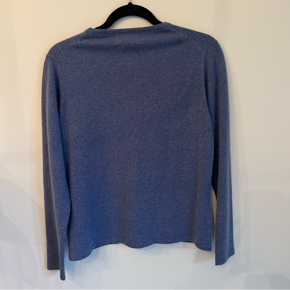 100% Cashmere Blue Crewneck Long Sleeve Sweater from McCulleys - Picture 5 of 6